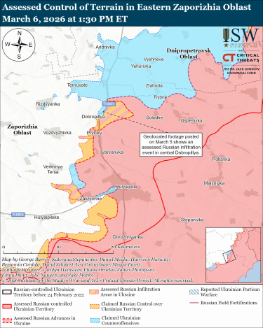 Фото 11 — Карта бойових дій в Україні на 7 березня 2026 року
