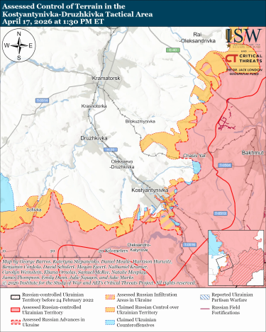 Фото 8 — Карта боевых действий в Украине на 18 апреля 2026 года