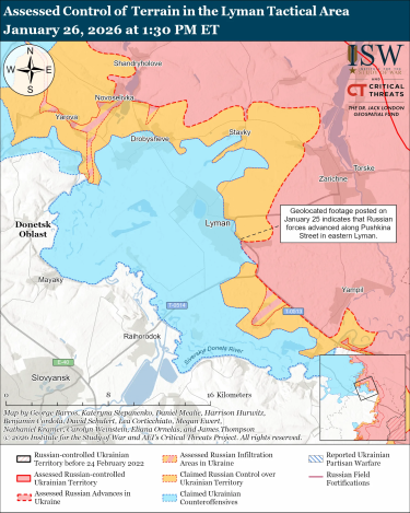 Фото 17 — Карта бойових дій в Україні на 27 січня 2026 року