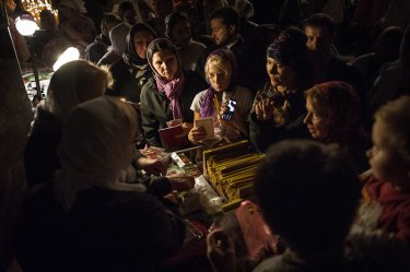 Фото 2 — Кирилл снял крест: в Печерскую Лавру привезен крест Андрея Первозванного (ФОТО)