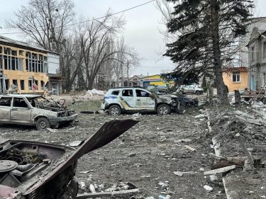 Фото 2 — Оккупанты ударили ракетой С-300 по отделу полиции в Донецкой области (ФОТО)
