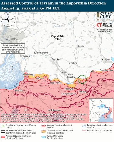 Фото 6 — Карта бойових дій в Україні на 16 серпня 2025 року