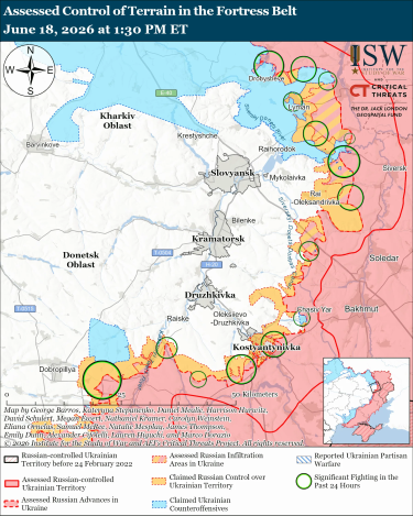 Фото 5 — Карта боевых действий в Украине на 19 июня 2026 года