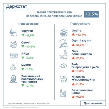 Фото 3 — Инфляция в Украине замедляется четвертый месяц подряд: что в сентябре подешевело больше всего