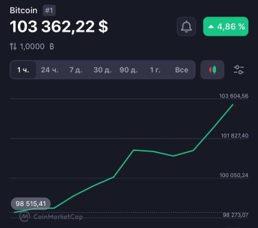 Фото 2 — Исторический рекорд: Bitcoin превысил отметку в $103 тысячи