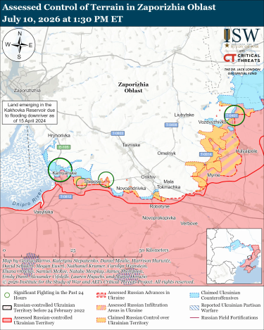 Фото 6 — Карта боевых действий в Украине на 11 июля 2026 года