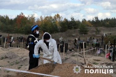 Фото 3 — В Лимане эксгумировали из братской могилы 34 украинских военных