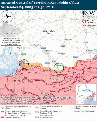 Фото 11 — Карта бойових дій в Україні на 25 вересня 2025 року