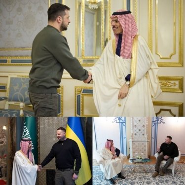 Фото 2 — Глава МИД Саудовской Аравии впервые прибыл в Украину на встречу с Зеленским: о чем договорились (ВИДЕО)