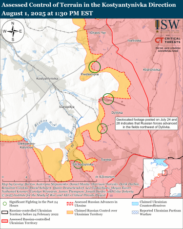 Фото 8 — Карта бойових дій в Україні на 2 серпня 2025 року