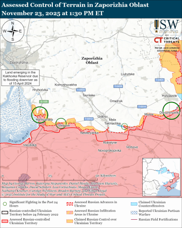 Фото 9 — Карта боевых действий в Украине на 24 ноября 2025 года