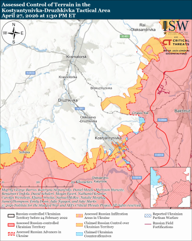 Фото 9 — Карта боевых действий в Украине на 28 апреля 2026 года