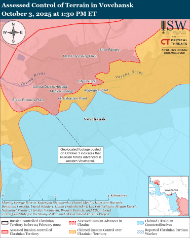 Фото 11 — Карта бойових дій в Україні на 4 жовтня 2025 року