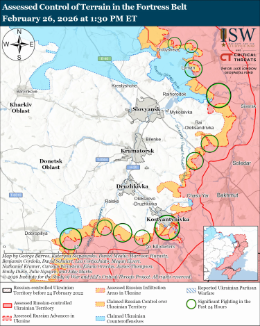 Фото 4 — Карта боевых действий в Украине на 27 февраля 2026 года