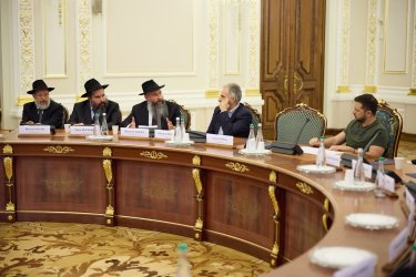 Фото 17 — Зеленський зустрівся з єврейським духовенством напередодні Рош га-Шана (ФОТО, ВІДЕО)