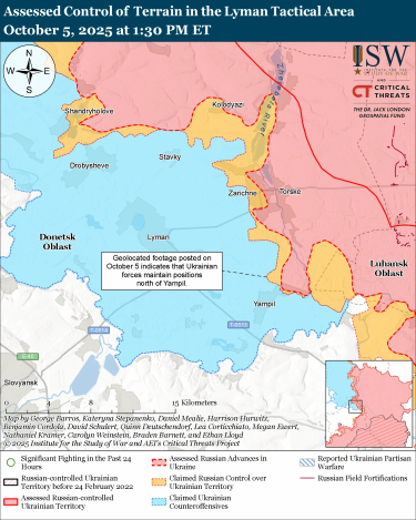 Фото 11 — Карта бойових дій в Україні на 6 жовтня 2025 року