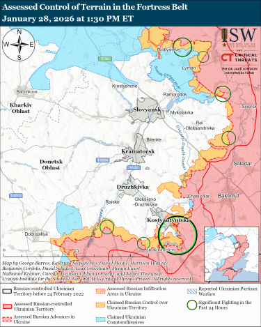 Фото 7 — Карта боевых действий в Украине на 29 января 2026 года