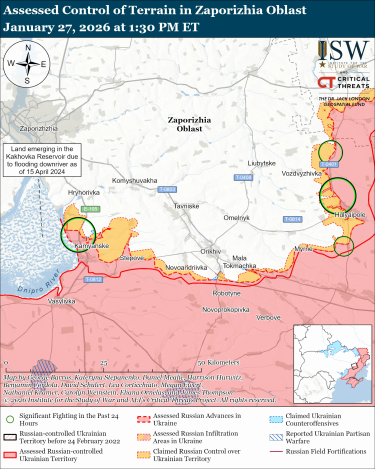 Фото 9 — Карта боевых действий в Украине на 28 января 2026 года