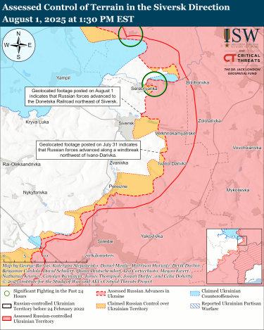 Фото 11 — Карта бойових дій в Україні на 2 серпня 2025 року