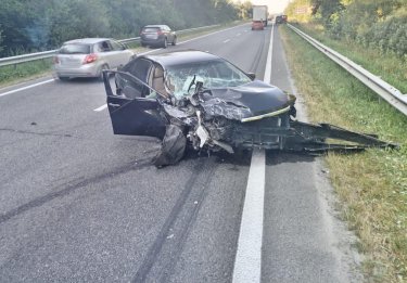 ДТП, в котором, вероятно, пострадал Копыленко. Фото: Главное управление Нацполиции во Львовской области