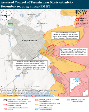 Фото 10 — Карта бойових дій в Україні на 11 грудня 2025 року