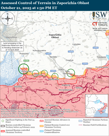 Фото 8 — Карта бойових дій в Україні на 22 жовтня 2025 року