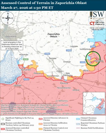 Фото 11 — Карта боевых действий в Украине на 28 марта 2026 года
