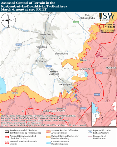 Фото 12 — Карта бойових дій в Україні на 7 березня 2026 року