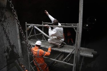 Фото 4 — Ремонт тоннеля метро между "Демеевской" и "Лыбедской" на завершающей стадии, — Кличко (ФОТО)