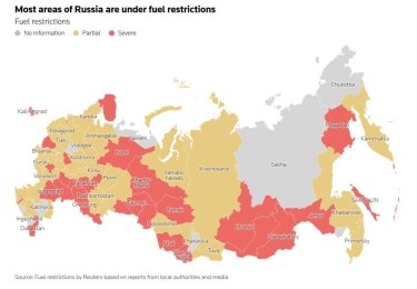 Фото 2 — Дефіцит палива виник у більшості регіонів Росії