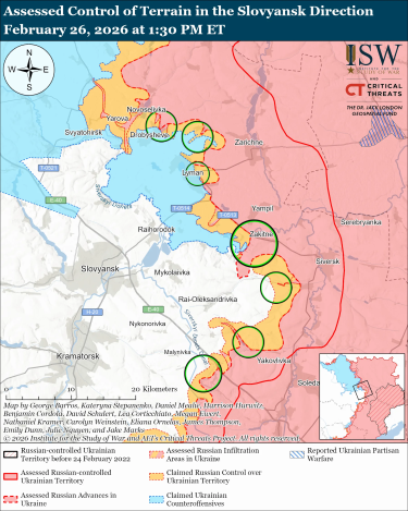 Фото 9 — Карта боевых действий в Украине на 27 февраля 2026 года