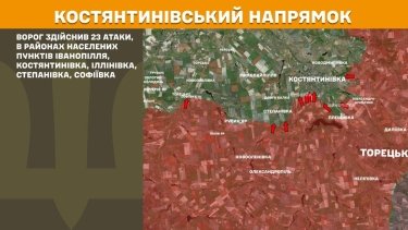 Фото 21 — Карта бойових дій в Україні на 1 липня 2026 року