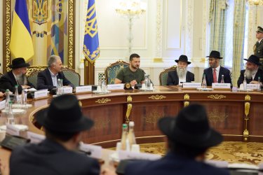 Фото 16 — Зеленський зустрівся з єврейським духовенством напередодні Рош га-Шана (ФОТО, ВІДЕО)