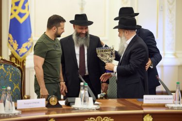 Фото 37 — Зеленський зустрівся з єврейським духовенством напередодні Рош га-Шана (ФОТО, ВІДЕО)
