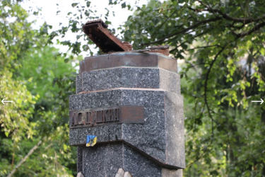 Фото 6 — В Полтаві демонтували пам'ятники Пушкіну та Ватутіну (ФОТО, ВІДЕО)