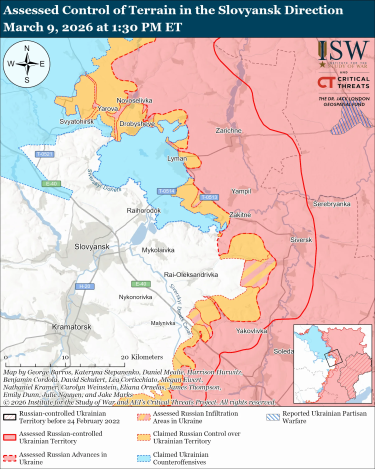 Фото 6 — Карта боевых действий в Украине на 10 марта 2026 года