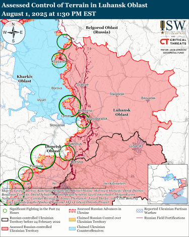 Фото 5 — Карта бойових дій в Україні на 2 серпня 2025 року