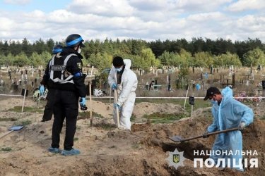 Фото 2 — В Лимане эксгумировали из братской могилы 34 украинских военных