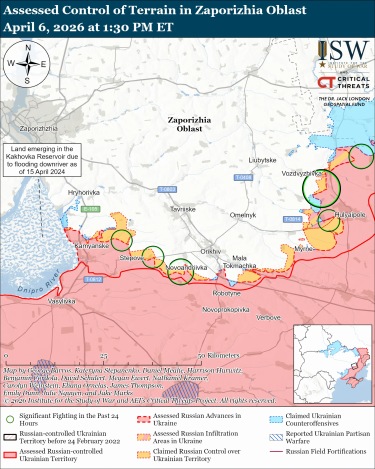 Фото 6 — Карта боевых действий в Украине на 7 апреля 2026 года