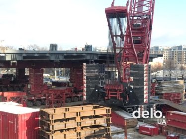 Фото 2 — В Киеве завершили установку пролетов Шулявского моста (фото, видео)