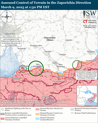 Фото 4 — Карта боевых действий в Украине на 11 марта 2025 года