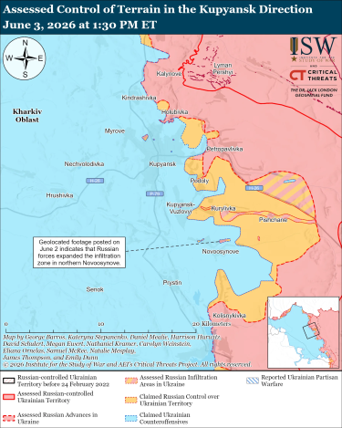 Фото 8 — Карта боевых действий в Украине на 4 июня 2026 года