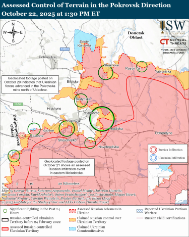 Фото 5 — Карта боевых действий в Украине на 23 октября 2025 года