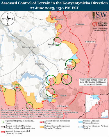 Фото 10 — Карта боевых действий в Украине на 28 июня 2025 года