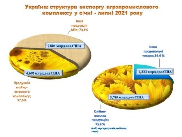 Фото 2 — Экспорт продовольствия из Украины: доля подсолнечного масла превышает 70%
