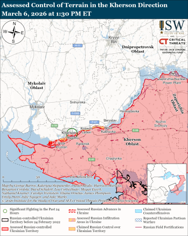 Фото 14 — Карта бойових дій в Україні на 7 березня 2026 року