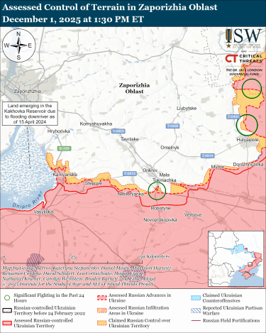 Фото 10 — Карта боевых действий в Украине на 2 декабря 2025 года