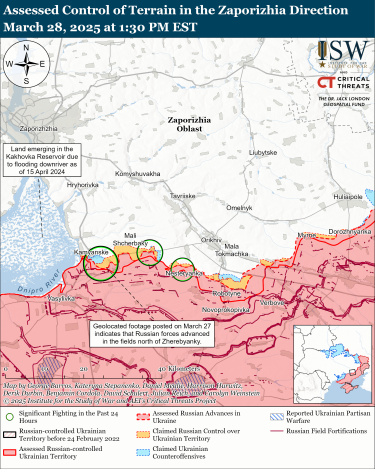 Фото 12 — Карта боевых действий в Украине на 29 марта 2025 года