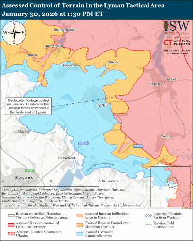 Фото 15 — Карта боевых действий в Украине на 31 января 2026 года