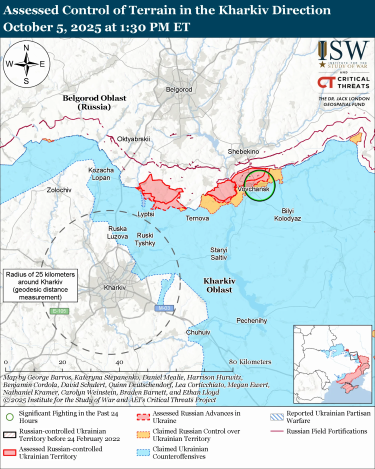 Фото 6 — Карта бойових дій в Україні на 6 жовтня 2025 року
